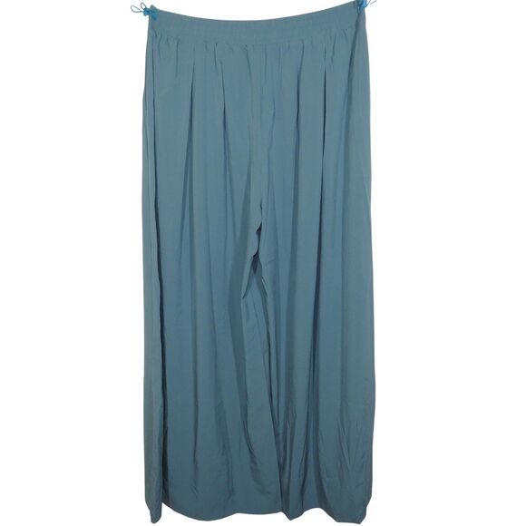 Halara Breezeful Stone Blue Flowy Wide Leg Pleated Pull On Pants Size XL - Picture 8 of 8